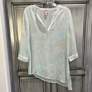 Chico's Soft Aqua Tunic Top